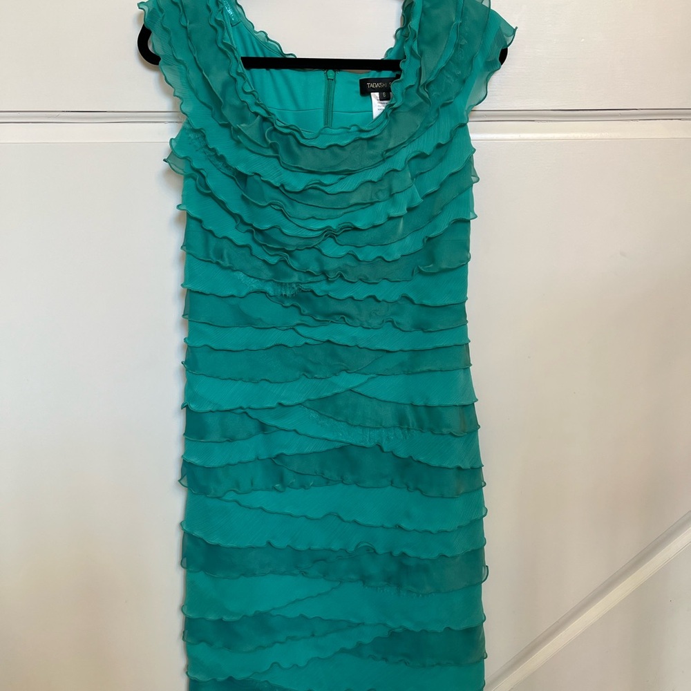Teal Ruffled Dress